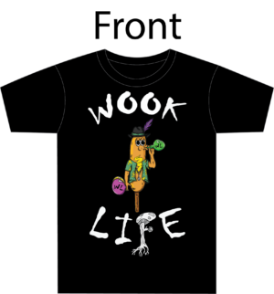 Wook life T-shirt “Chill Dog” (curved logo)